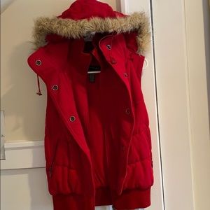 Cozy red vest
